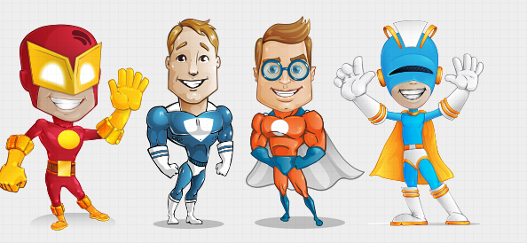 Superhero-Vector-Character-Set