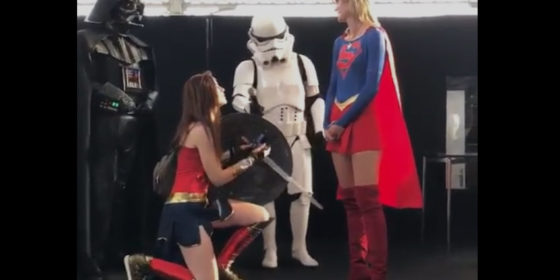 Wonder Woman Proposes to Supergirl