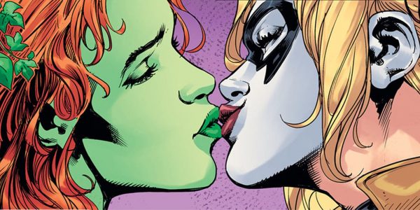 Poison Ivy and Harley Quinn-Kissing
