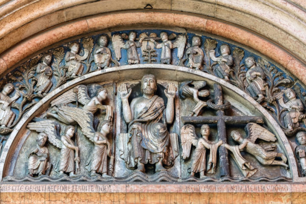 Parma's Baptistery Portal of the Redeemer - arch - Deposit Photos