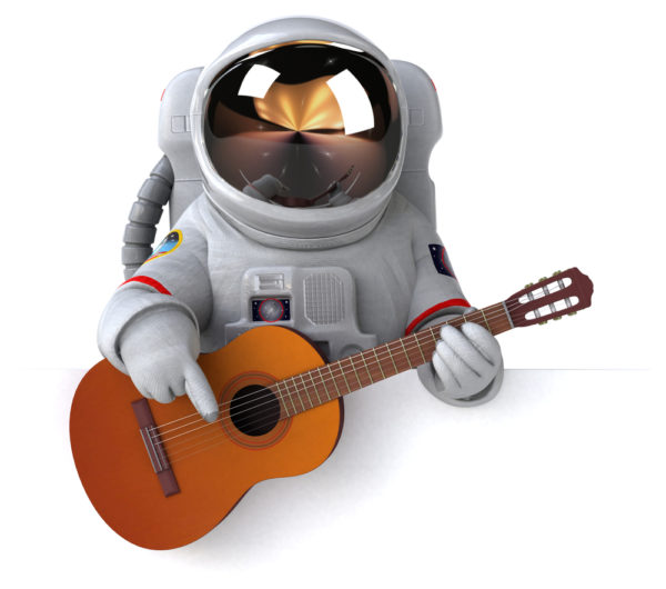 astronaut sci-fi music - deposit photos