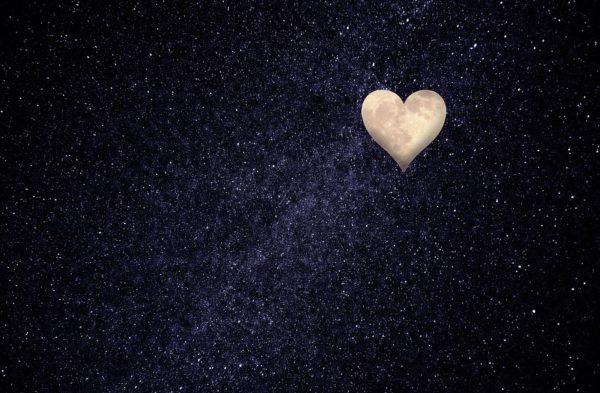love - heart moon - pixabay