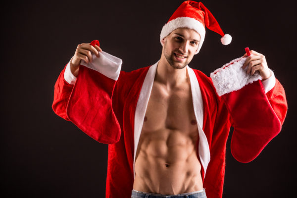 gay santa - deposit photos